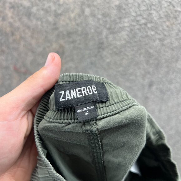 Zanerobe Shorts Mens 32 Green Olive Drawstring Athletic Canvas Drawstring - Picture 8 of 9